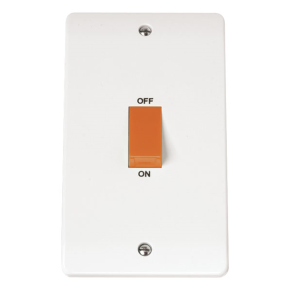 Click CMA202 Cooker Switch 2G 45A Whi