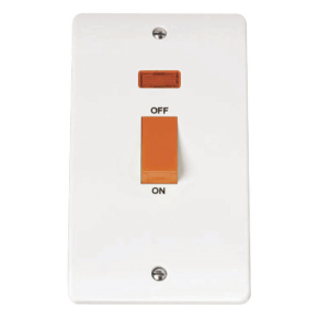 Click CMA203 Cooker Switch 2G Neon 45A
