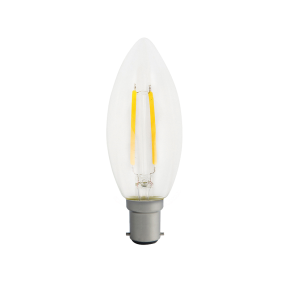 2w(equiv25w) B15 (SBC) Non-Dim Clear Candle Lamp